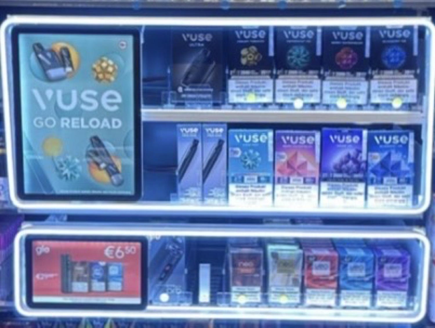 British American Tobacco Vuse and glo display by World of Retail Services
