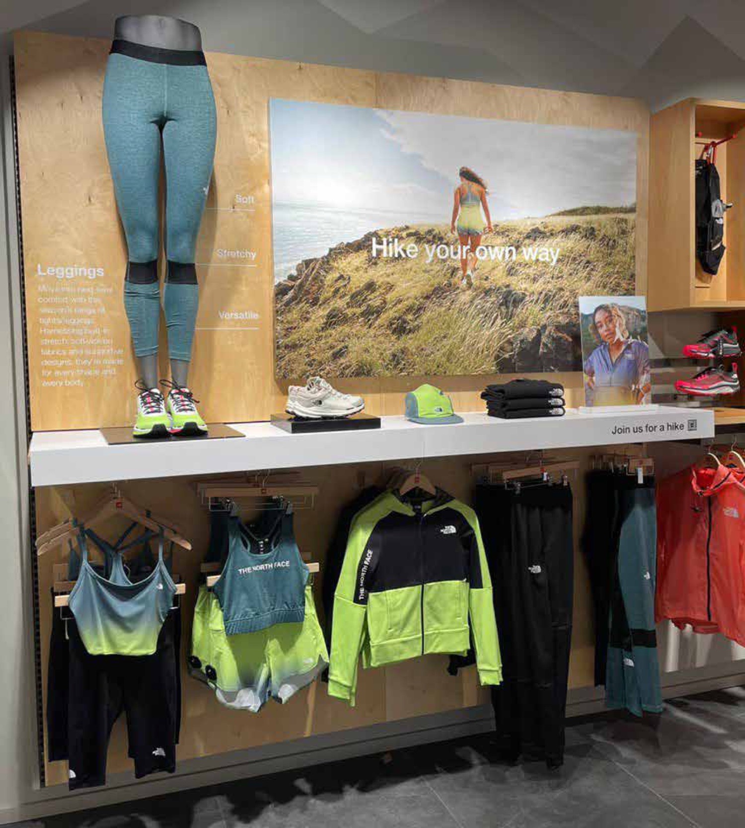 The North Face store interior and graphics by World of Retail Services