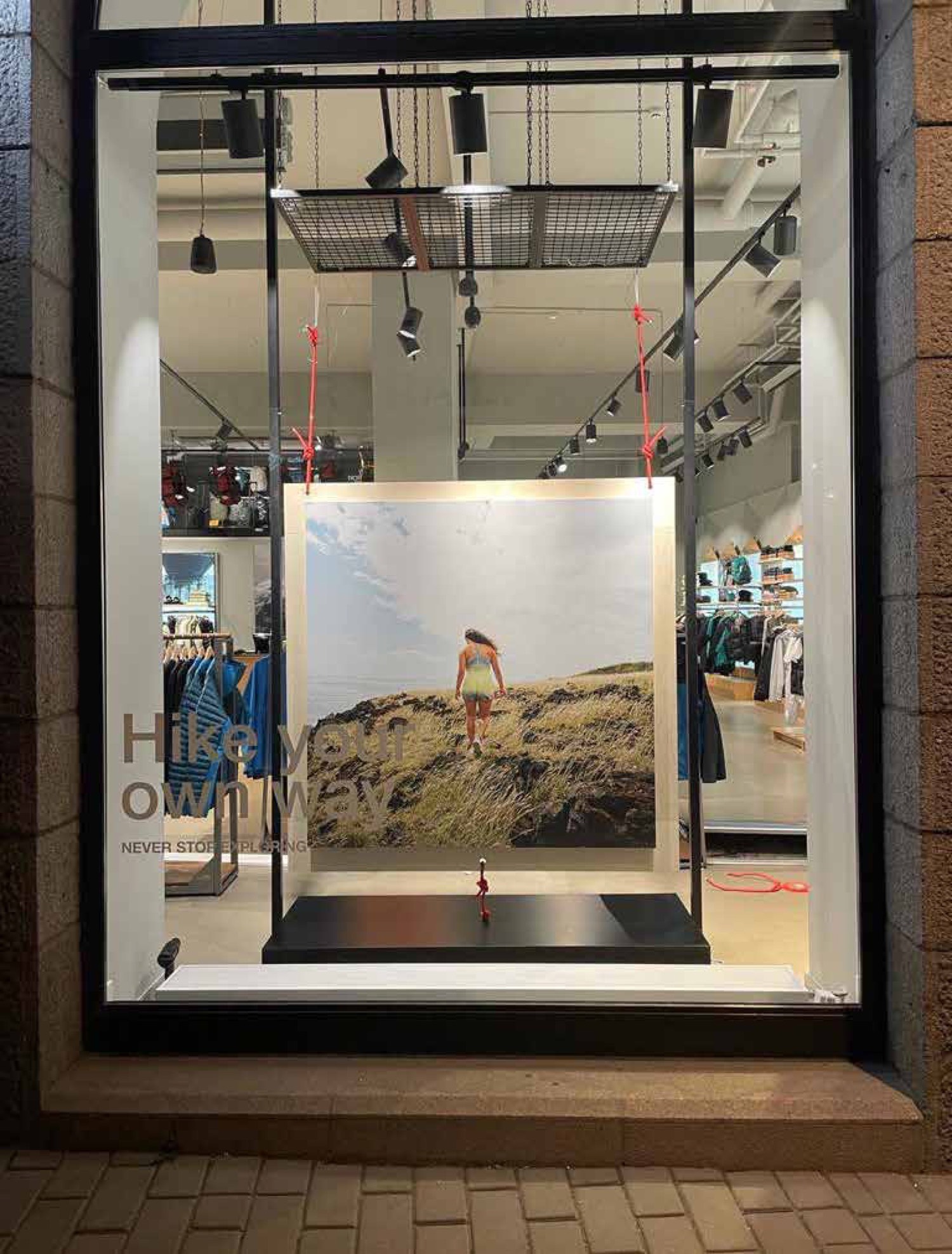 The North Face window showcase installation by World of Retail Services