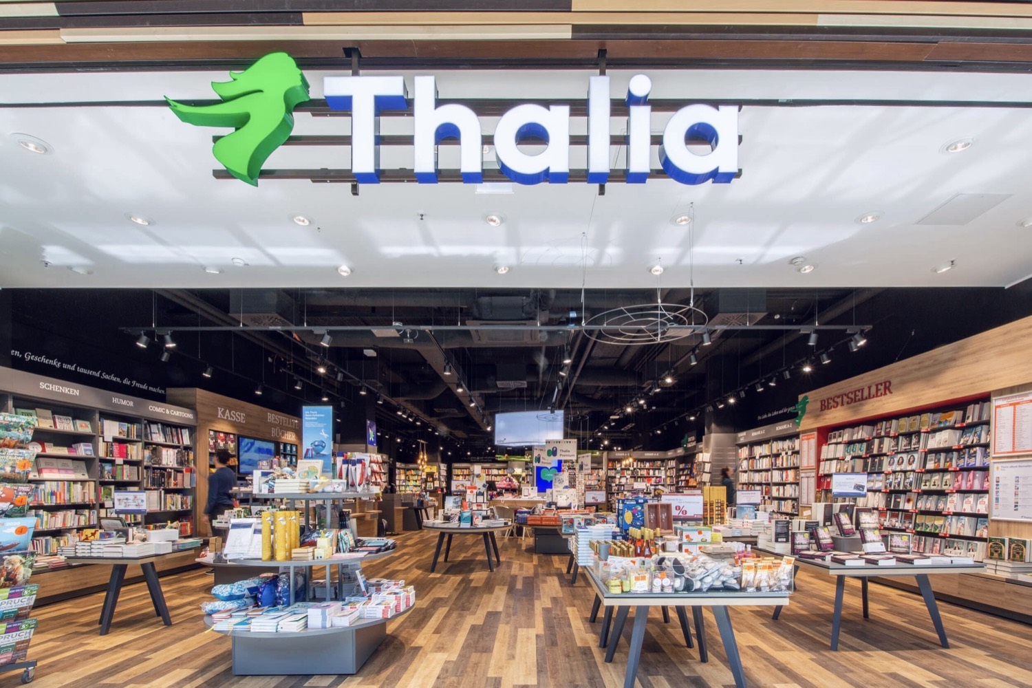 Thalia bookstore facade by World of Retail Services