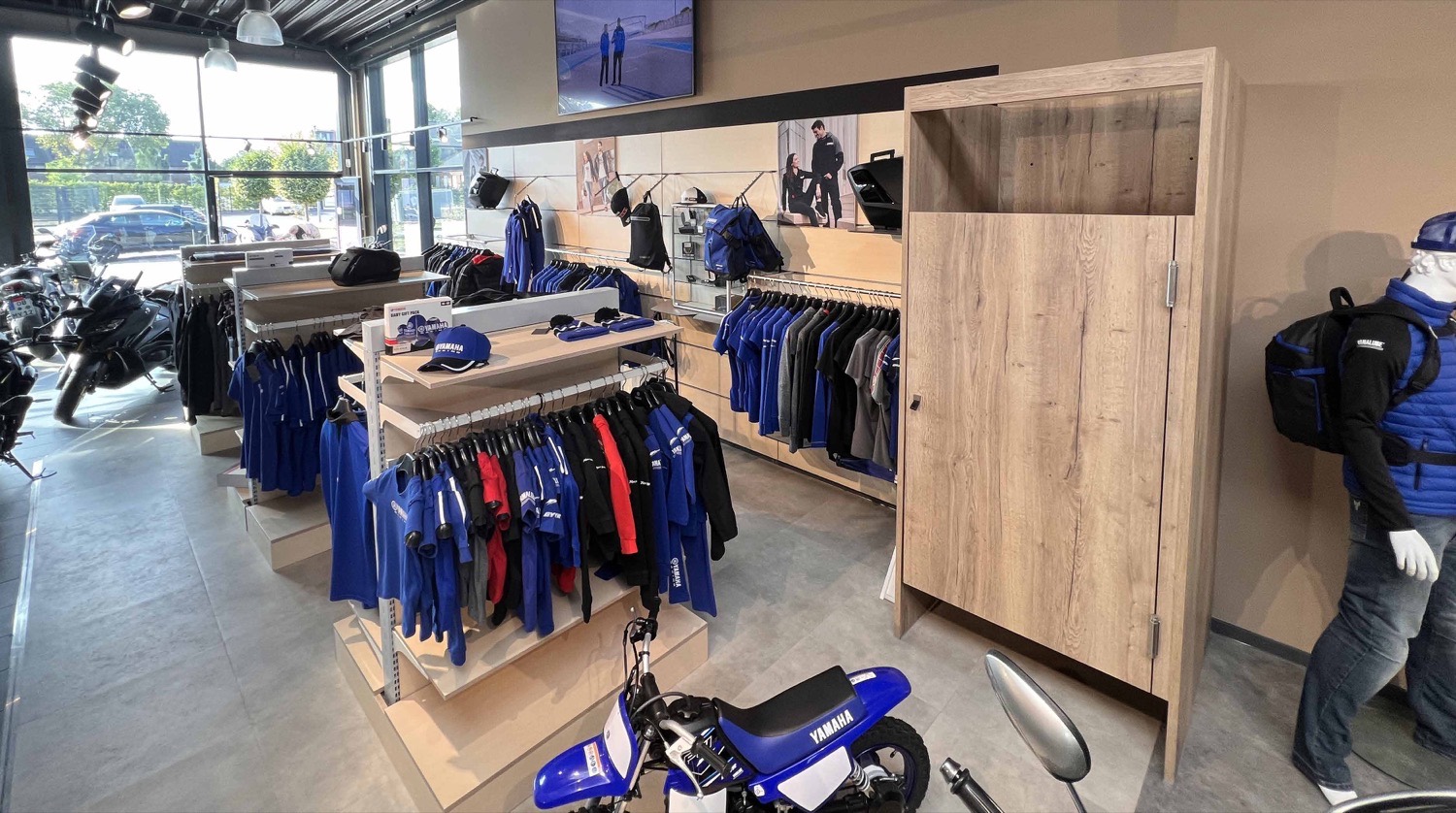 Yamaha shop-in-shop apparel display by World of Retail Services