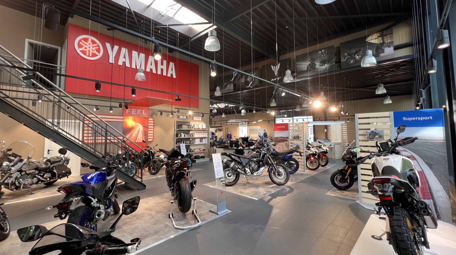 Yamaha motorcycle showroom by World of Retail Services